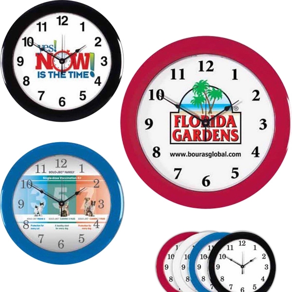 Wall clock measuring 10.75" diameter with polystyrene case and clear lens.... from ASI 66390 LarLu / Display-Tec