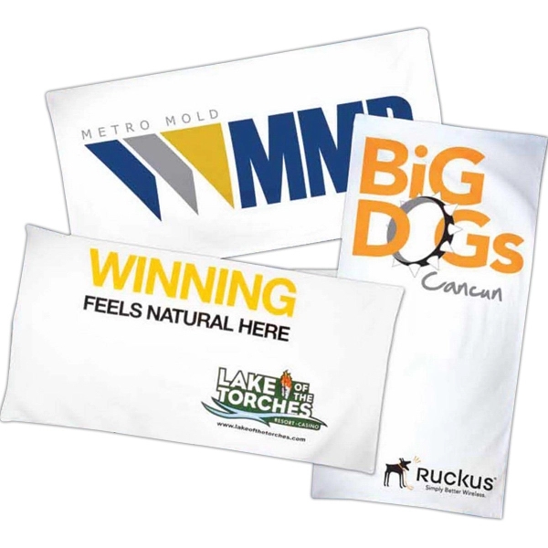 Beach towel measuring 35" x 60" and made of 100% cotton... from ASI 66390 LarLu / McArthur Towel & Sports