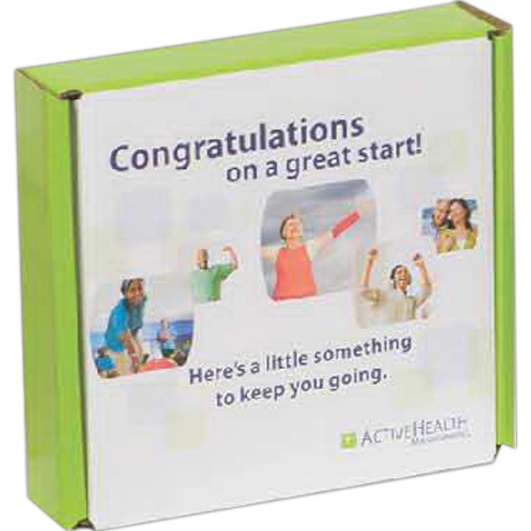 8" x 8" x 2" B-flute outside tuck box with custom... from ASI 44830 The Chest