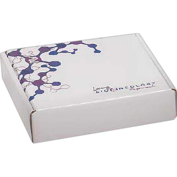 6" x 6" x 1 1/2" E-Flute corrugate outside tuck box... from ASI 44830 The Chest