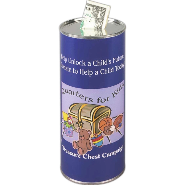 58-ounce 8 5/8" x 12 7/8" bank can with custom 4CP... from ASI 44830 The Chest