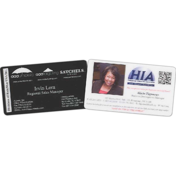 2" x 3 1/2" standard size heavy laminated double-sided business card.... from ASI 44830 The Chest