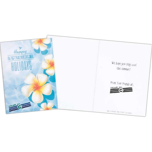 5 7/8" x 4 1/4" 4CP greeting card with black imprint... from ASI 44830 The Chest