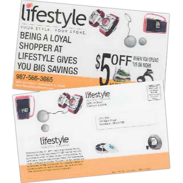 4 1/2" x 7 1/2" laminate direct mailer with 3 3/8"... from ASI 44830 The Chest