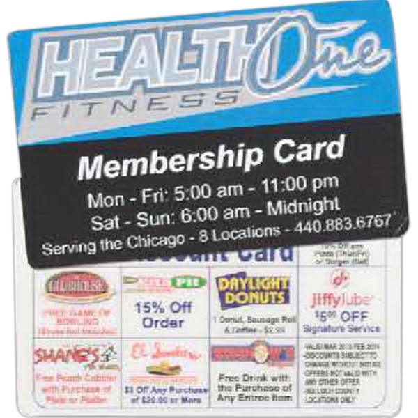 2 1/8" x 3 3/8" standard heavy laminate membership card.... from ASI 44830 The Chest