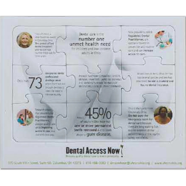 8" x 6 1/2" 9-piece tray style jigsaw puzzle with custom... from ASI 44830 The Chest