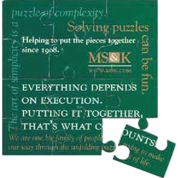 5" x 5" 12-piece jigsaw puzzle, assembled and shrink-wrapped to backerboard.... from ASI 44830 The Chest