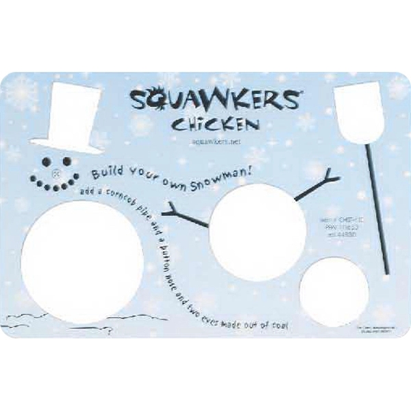 4 7/8" x 7 1/2" chipboard stencil with six-shape snowman theme.... from ASI 44830 The Chest