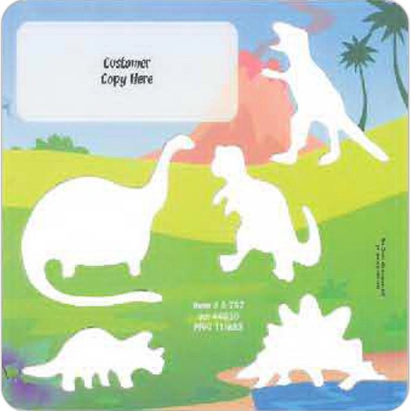 5 1/8" x 5 1/8" laminated material stencil with five different... from ASI 44830 The Chest