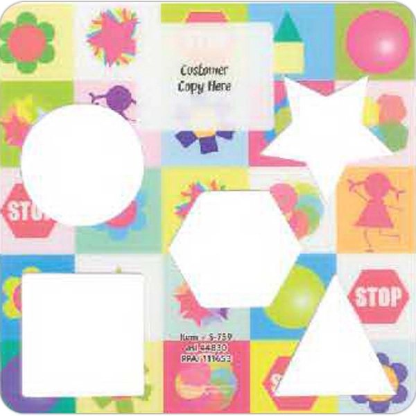 5 1/8" x 5 1/8" laminated material "learn your shapes" stencil... from ASI 44830 The Chest