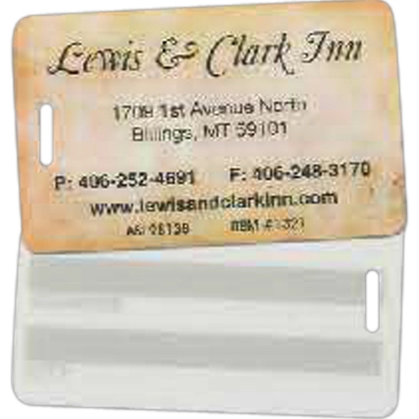 2 1/8" x 3 3/8" laminate luggage tag with glossy matte,... from ASI 44830 The Chest