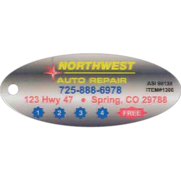 1 1/4" x 3" oval shaped laminate key tag with four-color... from ASI 44830 The Chest