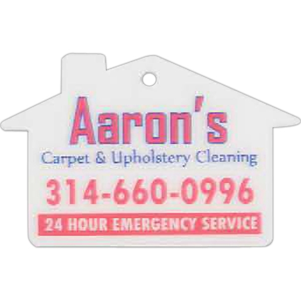 1 3/4" x 2 3/4" house-shaped heavy laminated key tag.... from ASI 44830 The Chest