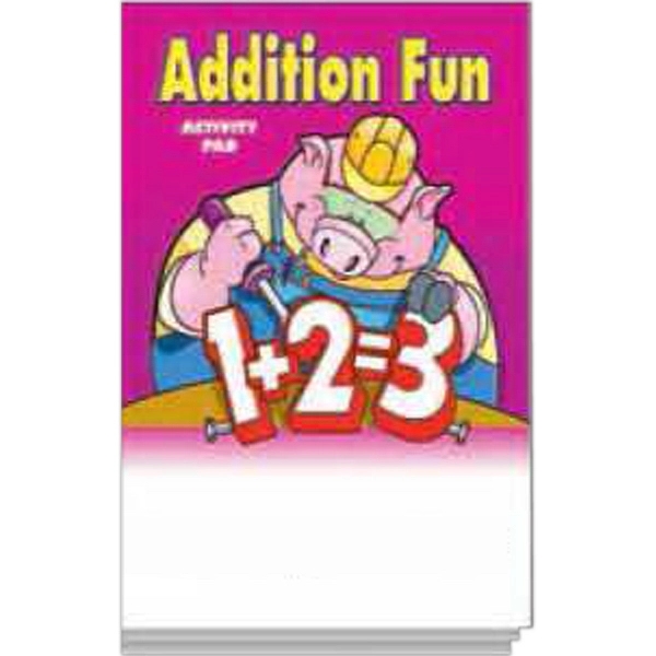 Addition Fun activity pad fun pack with unimprinted box of crayons.... from ASI 45815 Coloring Book Solutions / Coloring Book Solutions™