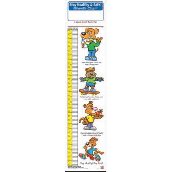 Stay Healthy and Safe growth chart.... from ASI 45815 Coloring Book Solutions / Coloring Book Solutions™
