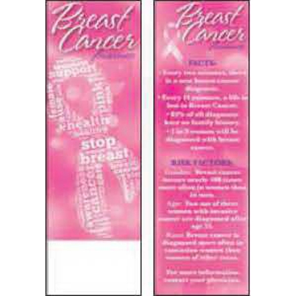 Bookmark with information on Breast Cancer Awareness.... from ASI 45815 Coloring Book Solutions / Coloring Book Solutions™ LivRite