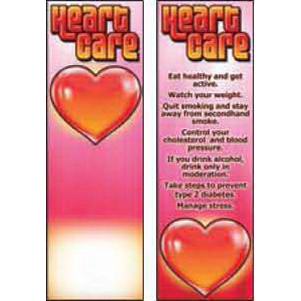 Bookmark with tips for maintaining a healthy heart.... from ASI 45815 Coloring Book Solutions / Coloring Book Solutions™ LivRite