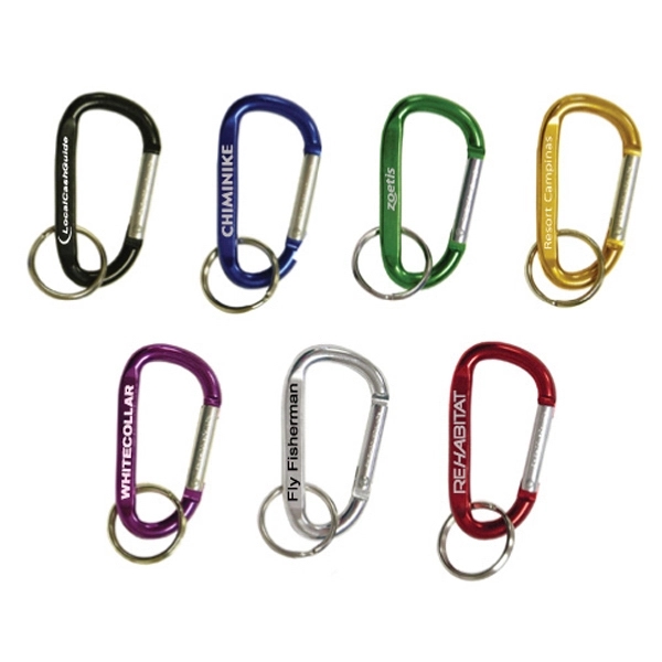 6 mm carabiner with O-ring. Not for climbing.... from ASI 99030 Zipline / MainStream Promotions™