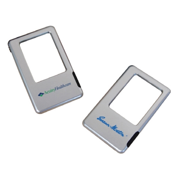 Magnified glass white LED with pen. Black ink. 3x magnification.... from ASI 99030 Zipline / MainStream Promotions™