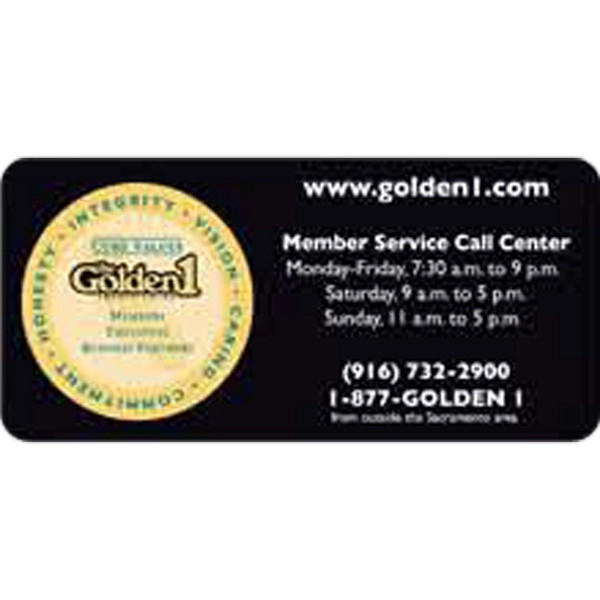 Customizable medium 8-mil thick clear static cling decal in white gloss... from ASI 59080 Halls & Company