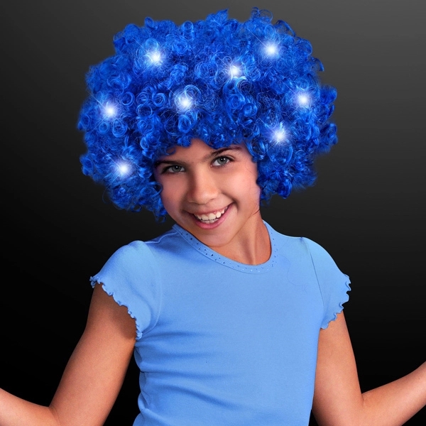 Light Up Afro Wig with Flashing LEDs.... from ASI 34194 ALightPromos / Alight Promotional Products