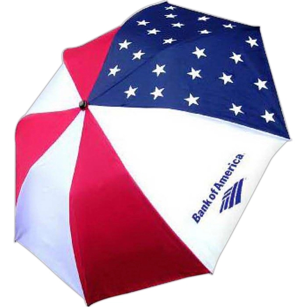 Patriotic design, automatic opening umbrella with 42" arc. Measures 15" long... from ASI 89955 StrombergBrand