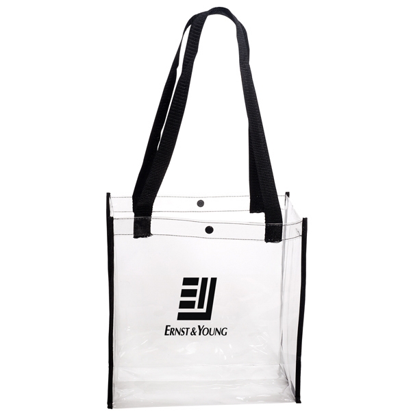 Clear PVC stadium tote with terylene handle and non-woven trim; 12"... from ASI 79530 Prime Line / Prime Line