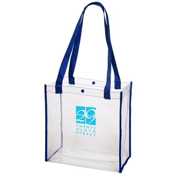 Clear PVC stadium tote with terylene handle and non-woven trim; 12"... from ASI 79530 Prime Line / Prime Line