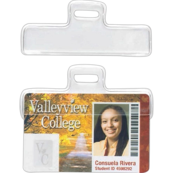 Clear vinyl horizontal half card holder.... from ASI 49470 DEVARA