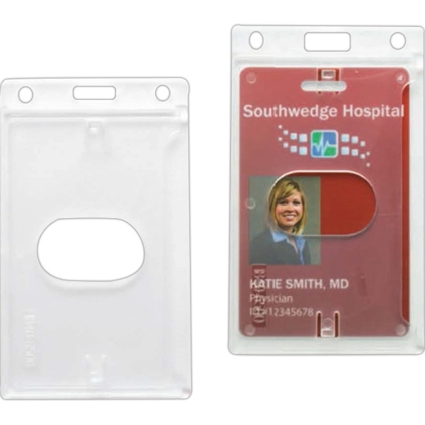 Clear frosted vertical thumb notch card dispenser.... from ASI 49470 DEVARA