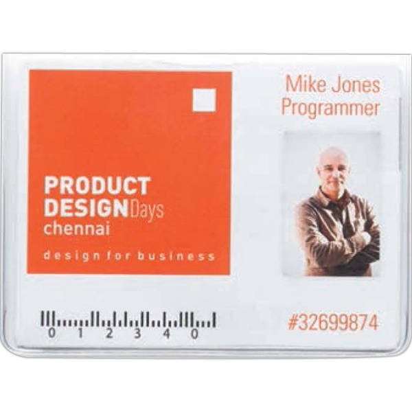Clear vinyl badge holder with magnetic back, blank.... from ASI 49470 DEVARA