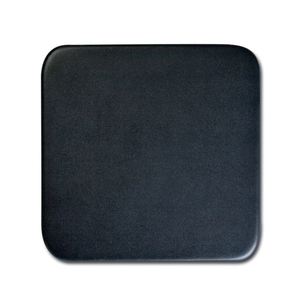 Square coaster made of leatherette material in a black color.... from ASI 48125 Dacasso / DaCasso