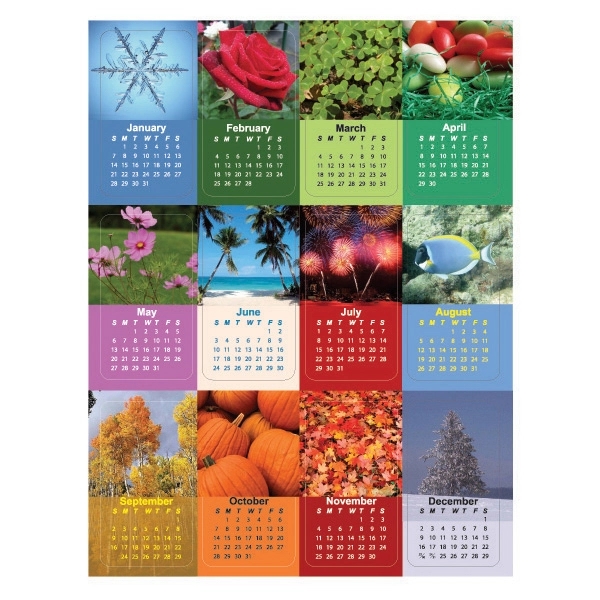 Photo Calendar Card with 12 pop out plastic cards per sheet.... from ASI 75629 PSI Plastic Graphics / Plastic Graphics PSI