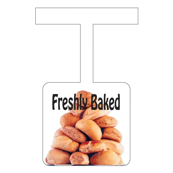 Shelf Dangler with square image area, 3" x 4 5/8".... from ASI 75629 PSI Plastic Graphics / Plastic Graphics PSI