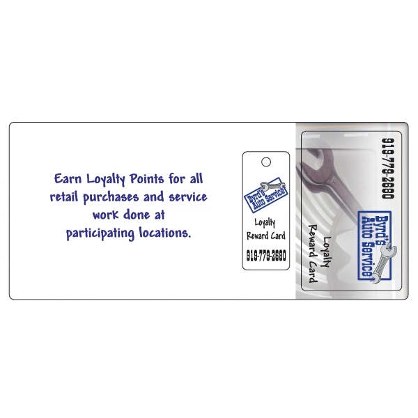 Mailer combo, card is 2 1/8" x 3 3/8", key tag... from ASI 75629 PSI Plastic Graphics / Plastic Graphics PSI