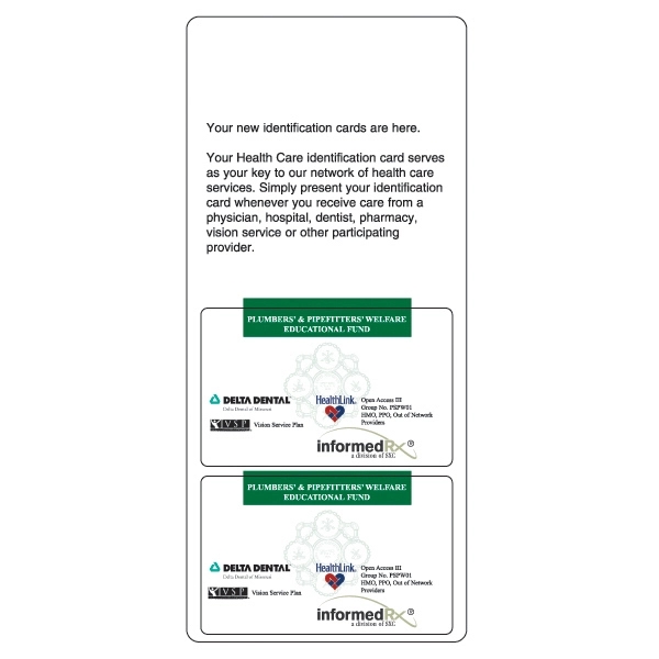Mailer with 2 pop out cards, 30 mil thickness.... from ASI 75629 PSI Plastic Graphics / Plastic Graphics PSI