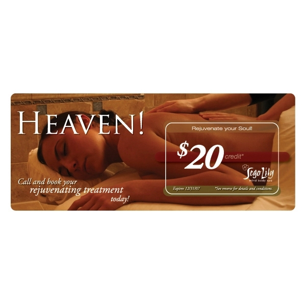 Mailer with Pop Out Card, 8 1/2" x 3 1/2".... from ASI 75629 PSI Plastic Graphics / Plastic Graphics PSI