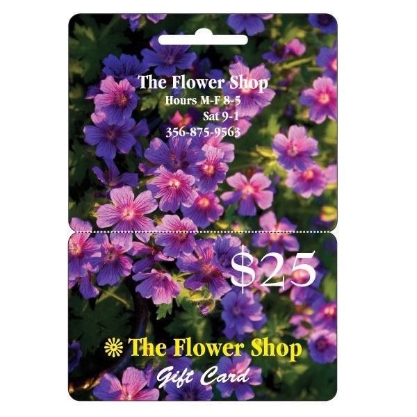 Card with Top Hanger, 30 mil thickness.... from ASI 75629 PSI Plastic Graphics / Plastic Graphics PSI