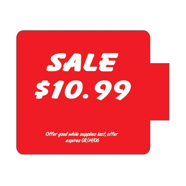 Shelf Talker, 4" x 3 1/4".... from ASI 75629 PSI Plastic Graphics / Plastic Graphics PSI