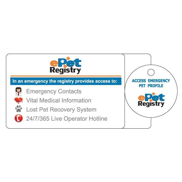 Combo with card and circle shaped key tag.... from ASI 75629 PSI Plastic Graphics / Plastic Graphics PSI