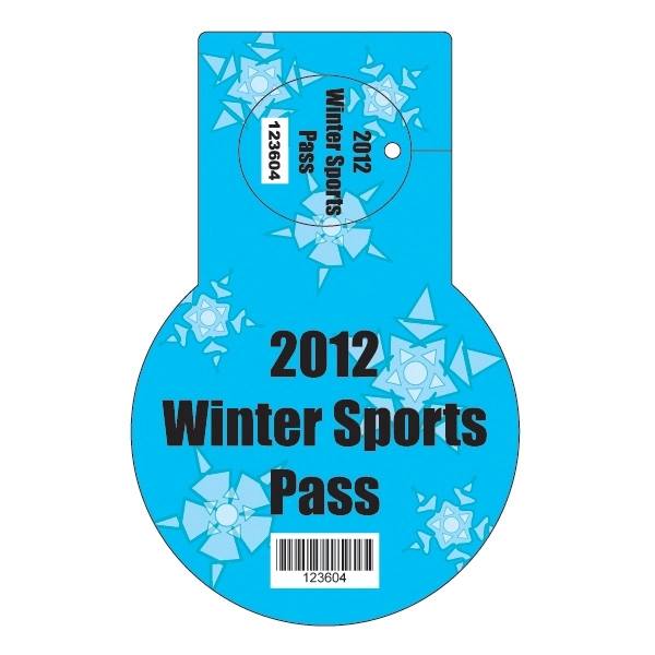 Rearview Mirror Hanger with Oval Key Tag... from ASI 75629 PSI Plastic Graphics / Plastic Graphics PSI