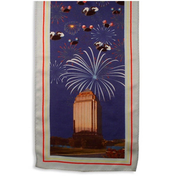 Custom ladies full color process silk scarf. 8" x 45".... from ASI 98085 Wolfmark / Anthony Enterprises