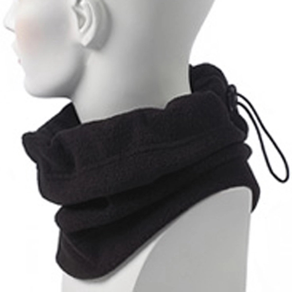Black fleece neck gaiter with an adjustable draw cord for snug... from ASI 98085 Wolfmark
