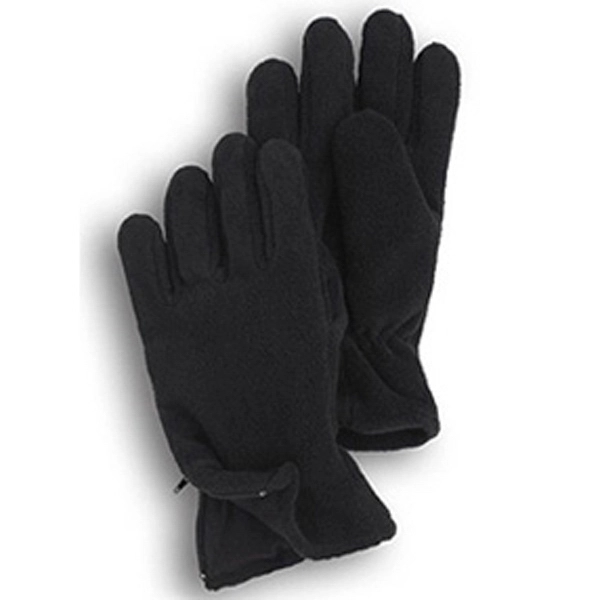 Black fleece gloves with side zipper for easy embroidery.... from ASI 98085 Wolfmark