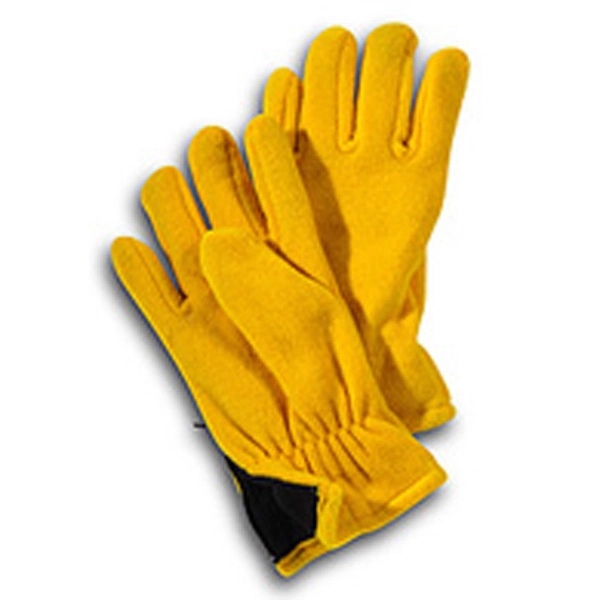 Gold fleece gloves with side zipper for easy embroidery.... from ASI 98085 Wolfmark