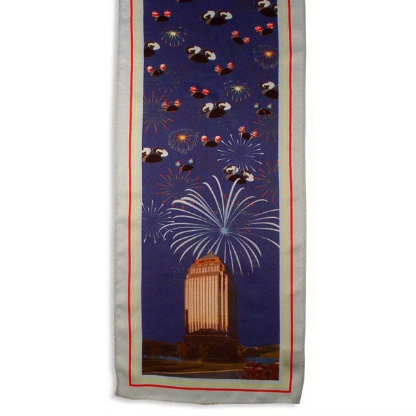 Custom logo full four color process 10" x 54" polyester scarf.... from ASI 98085 Wolfmark / Anthony Enterprises