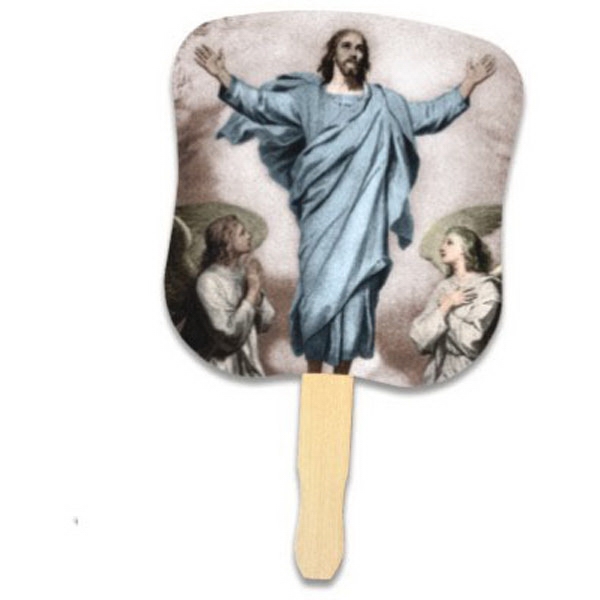 Hand fan with a four color process stock design on front.... from ASI 30270 Aakron Line