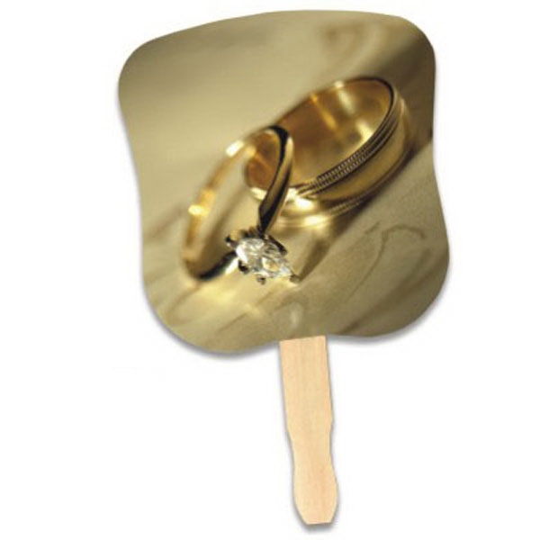 Hand fan with a four color process stock design on front.... from ASI 30270 Aakron Line