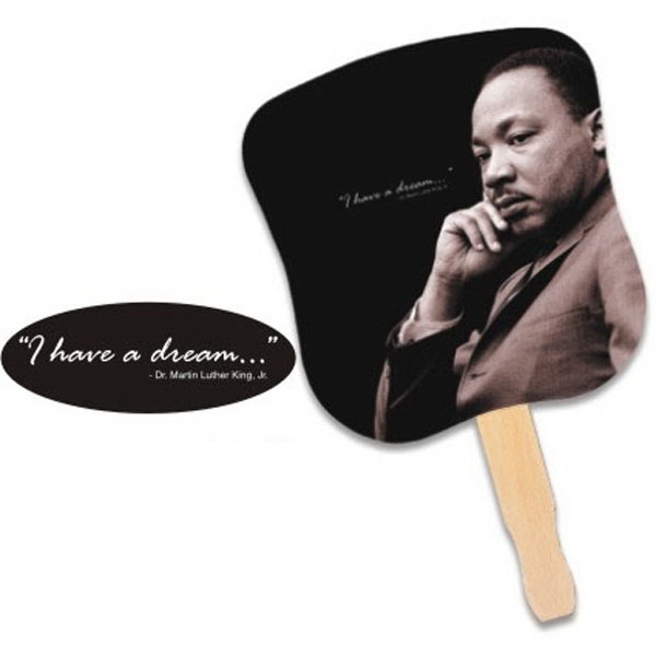 Hand fan with a four color process stock design on front.... from ASI 30270 Aakron Line