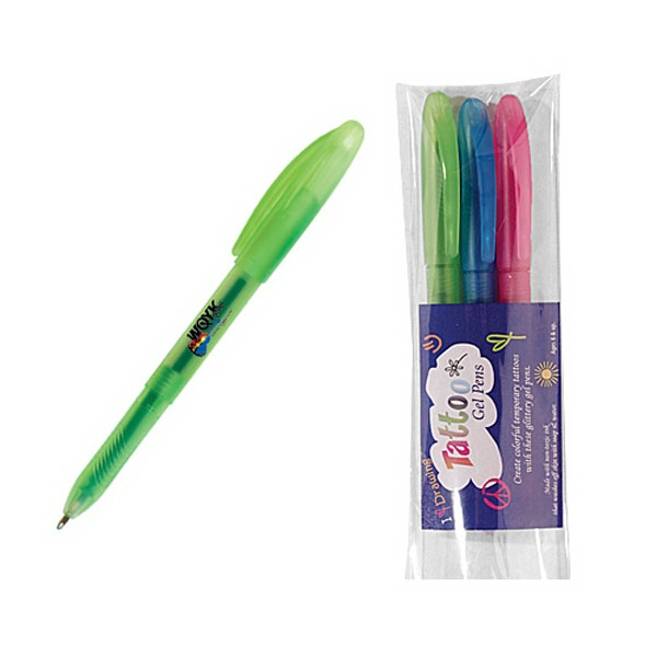 Tattoo - Tattoo gel pen, 3-pack, full color digital.... from ASI 30270 Aakron Line / AAkron